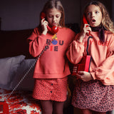 Short Skirt pink with animal print - piupiuchick