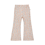 Flared Pants Peach Blush Mini Floral - House of Jamie