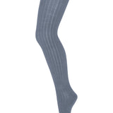 Wool rib tights stone blue Mp Denmark