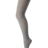Wool rib tights grey melange Mp Denmark