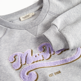 Theos Sweater lavender logo - MarMar Copenhagen