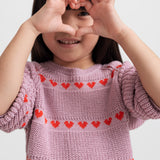 Dress Daso soft berry hearts - MarMar Copenhagen