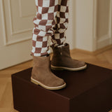 Checkered Knitted Leggings mauve - Yuki