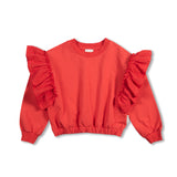 Romantic Ruffle Sweater cayenne - Petit Blush