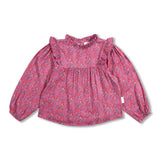 Nina Blouse jaipur flower aop - Petit Blush