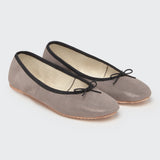 Artisanal ballet flats degage taupe glitter - Cozmo