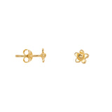 Mini Flat Flower Dot, Stud, Gold Plated - Bibi Camille