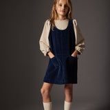 Dress Emilia Navy Denim Corduroy - Cozmo