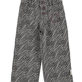 Flare trousers grey with zebra print - piupiuchick