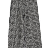 Flare trousers grey with zebra print - piupiuchick