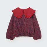 Sweatshirt Genoa red velvet animal print fleece - Cozmo