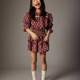 Blouse Ginebrak Burgundy Bloom Textured - Cozmo