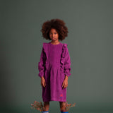 Short corduroy ruffle dress - BONMOT