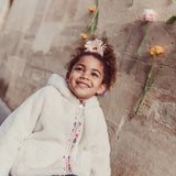 Reversible Coat Felvet Cream Wild Flowers - Louise Misha