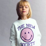 Smiley sweatshirt moonlight white - The New Society