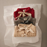 Cardigan Martinique Grey Tweed Tricot Bows- Cozmo
