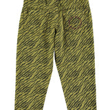 Mom fit trousers Olive green with zebra print - piupiuchick