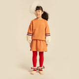 Mati Sweatshirt with Teddy Sleeves Copper Tan Morning Mess Therapy