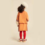 Mati Sweatshirt with Teddy Sleeves Copper Tan Morning Mess Therapy