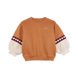 Mati Sweatshirt with Teddy Sleeves Copper Tan Morning Mess Therapy