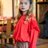 Romantic Ruffle Sweater cayenne - Petit Blush