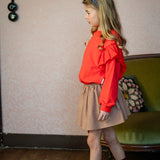 Romantic Ruffle Sweater cayenne - Petit Blush