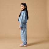 Ballon Fit Jeans washed light blue - Petit Blush