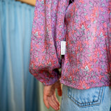 Nina Blouse jaipur flower aop - Petit Blush