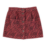 Short skirt bordeaux with zebra print - piupiuchick