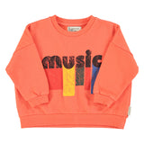 Sweatshirt orange with music print - piupiuchick