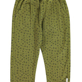 Unisex trousers khaki with black flowers - piupiuchick
