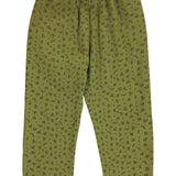 Unisex trousers khaki with black flowers - piupiuchick