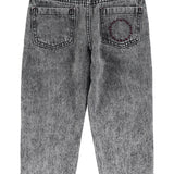 Unisex trousers washed black denim - piupiuchick