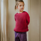 chunky Knitted Sweater fuchsia - Yuki