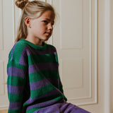 Stripes knitted sweater iris - Yuki
