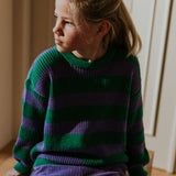 Stripes knitted sweater iris - Yuki