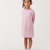 Ava, Hooded Dress, merino wool, violet ice melange - Petit by Basics