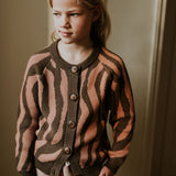 Raglan Cardigan pink zebra - Yuki