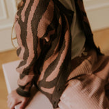 Raglan Cardigan pink zebra - Yuki