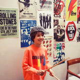 Sweatshirt orange with music print - piupiuchick