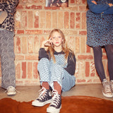 Flare trousers grey with zebra print - piupiuchick