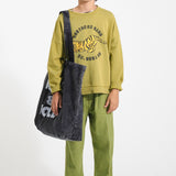 Sweatshirt olive green with tiger print - piupiuchick