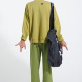 Sweatshirt olive green with tiger print - piupiuchick