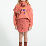 Socks bordeaux with orange stripes - piupiuchick