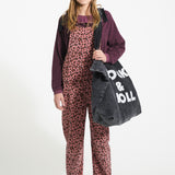 Terry Sweatshirt aubergine with animal print - piupiuchick