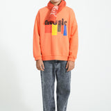 Sweatshirt orange with music print - piupiuchick