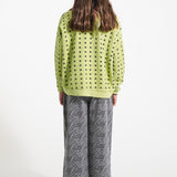 Flare trousers grey with zebra print - piupiuchick
